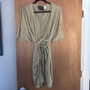 Long rouched Guinevere sweater by Anthropoloe